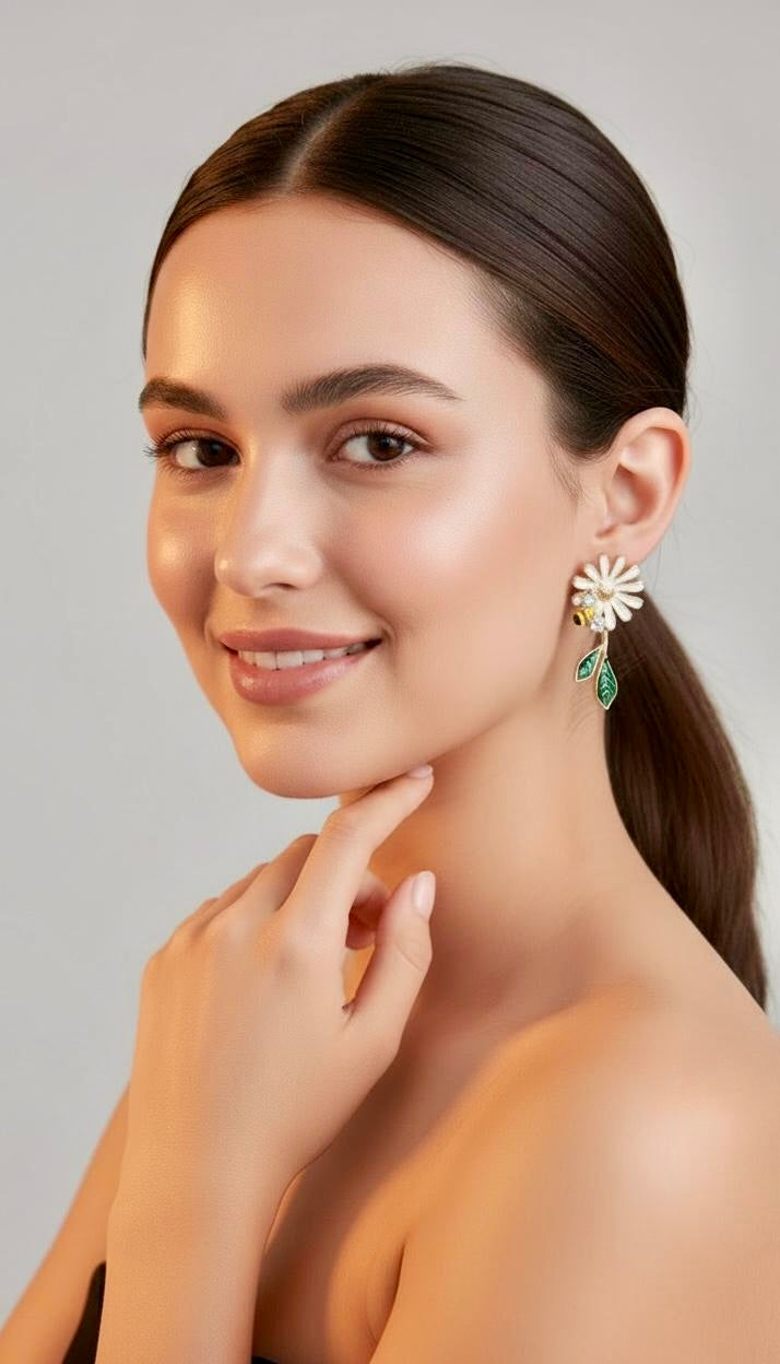 Daisy & Bee Drop Earrings
