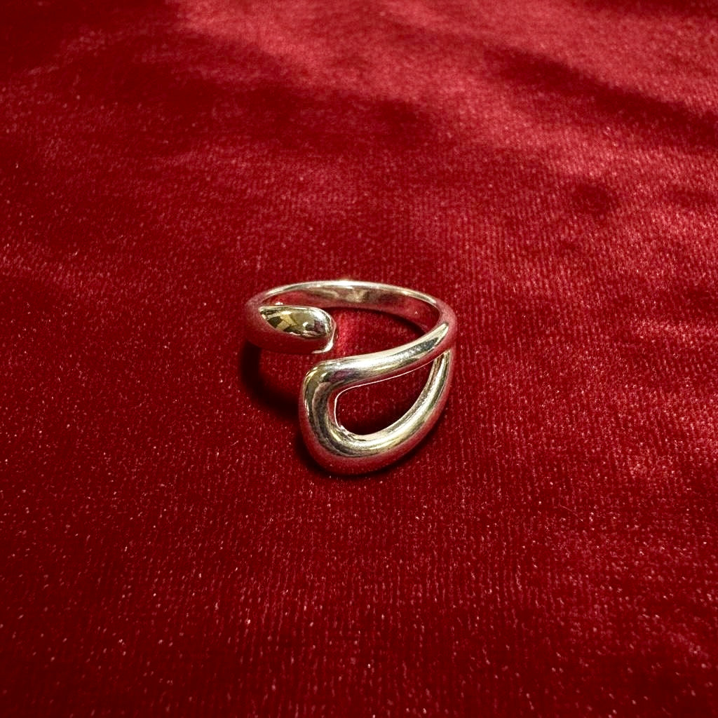 Silver S925 Sculptural Adjustable Snake Ring
