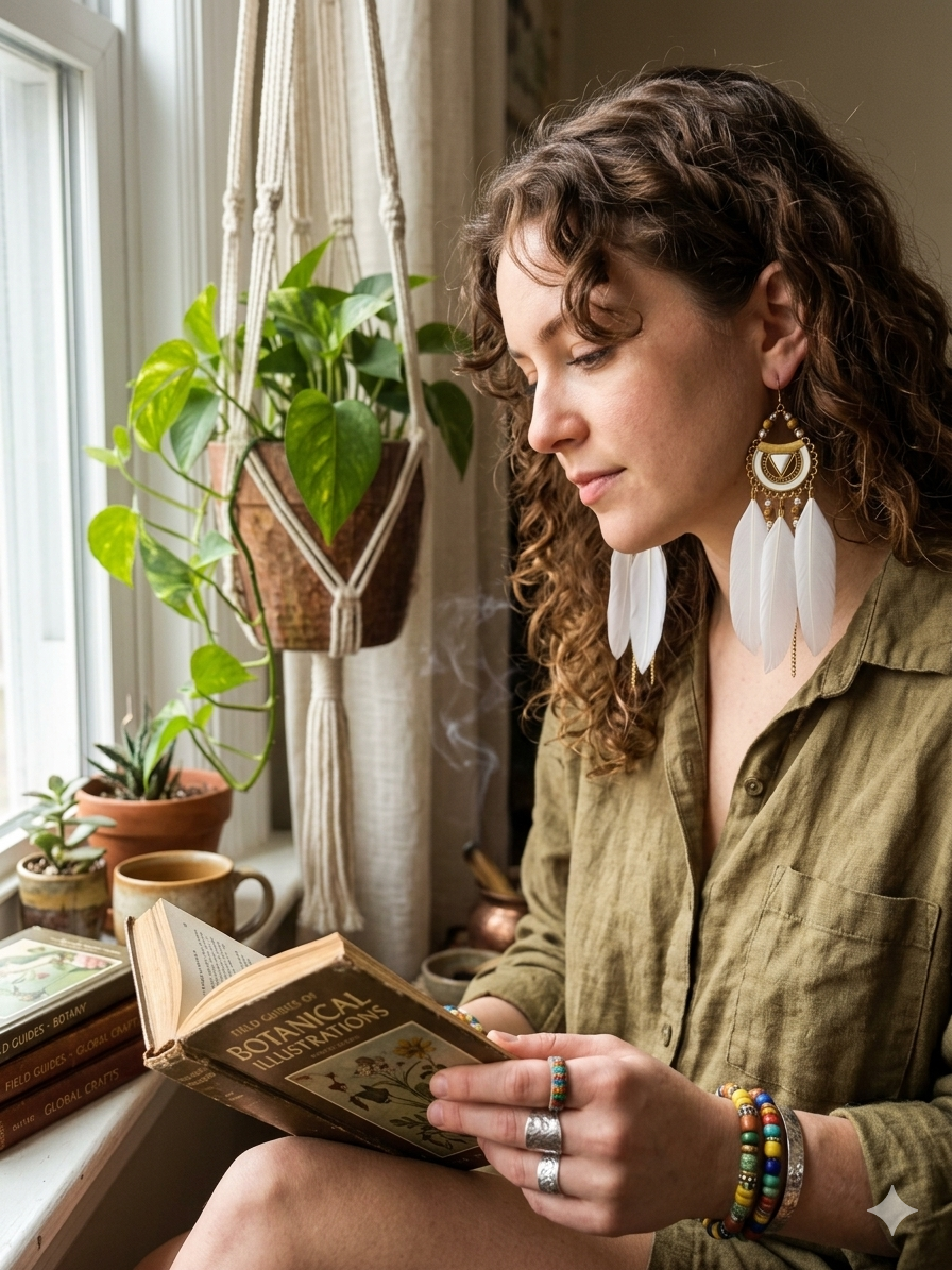 White Feather Gold Chandelier Drop Earrings