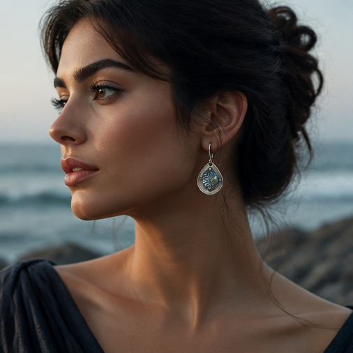 Iridescent Teardrop Drop Earrings