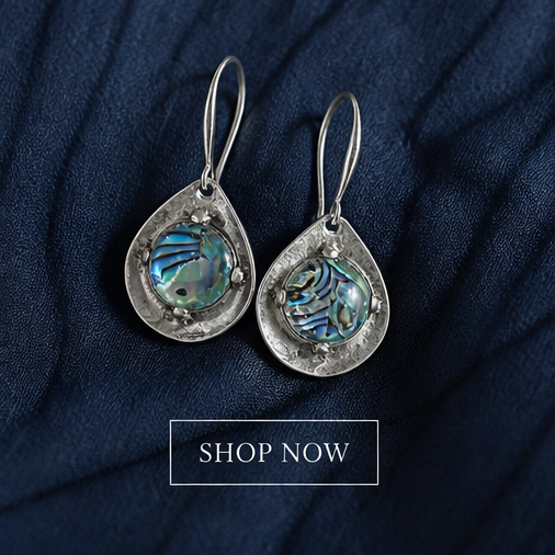 Iridescent Teardrop Drop Earrings
