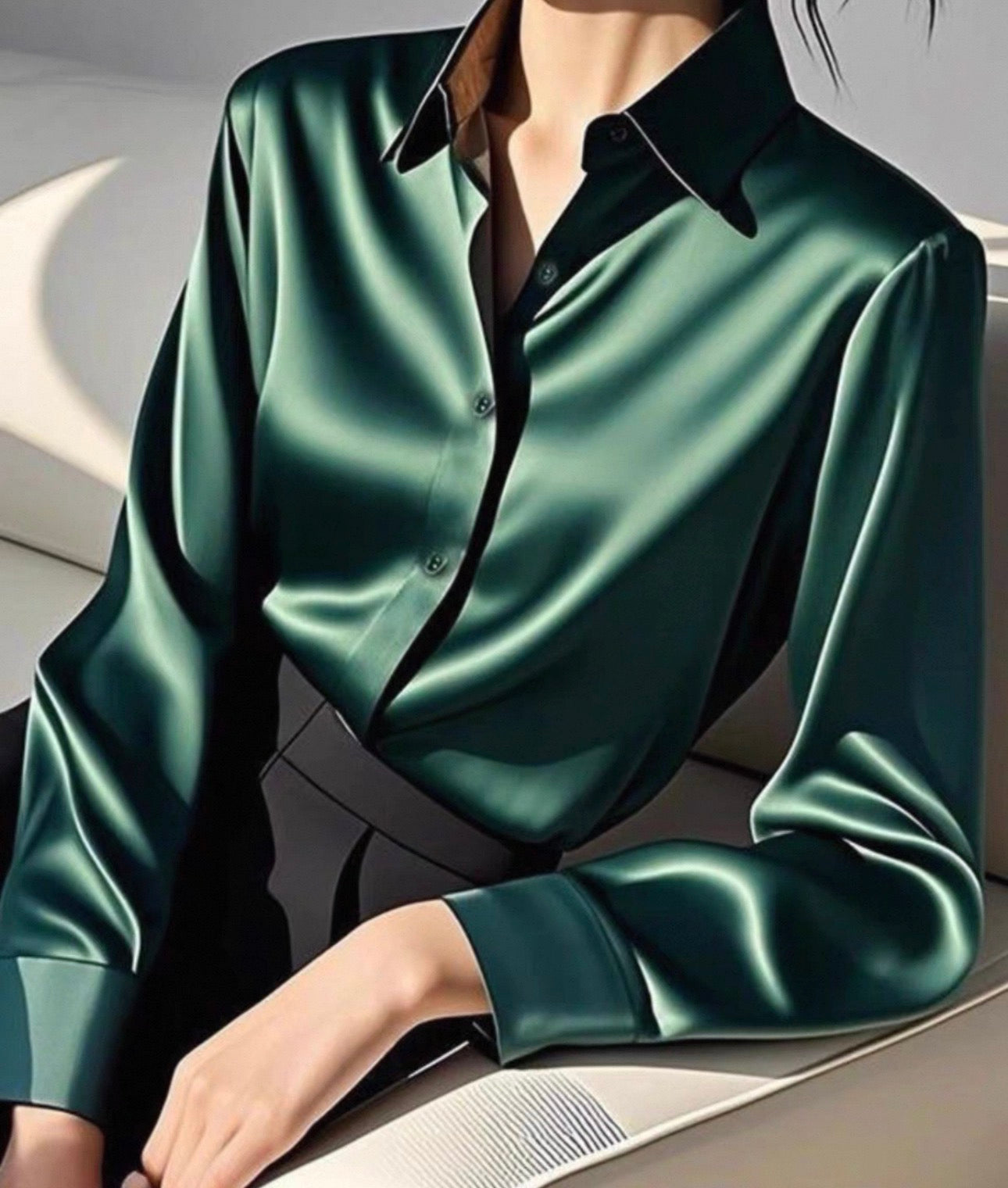 Polished Statement Collar Blouse