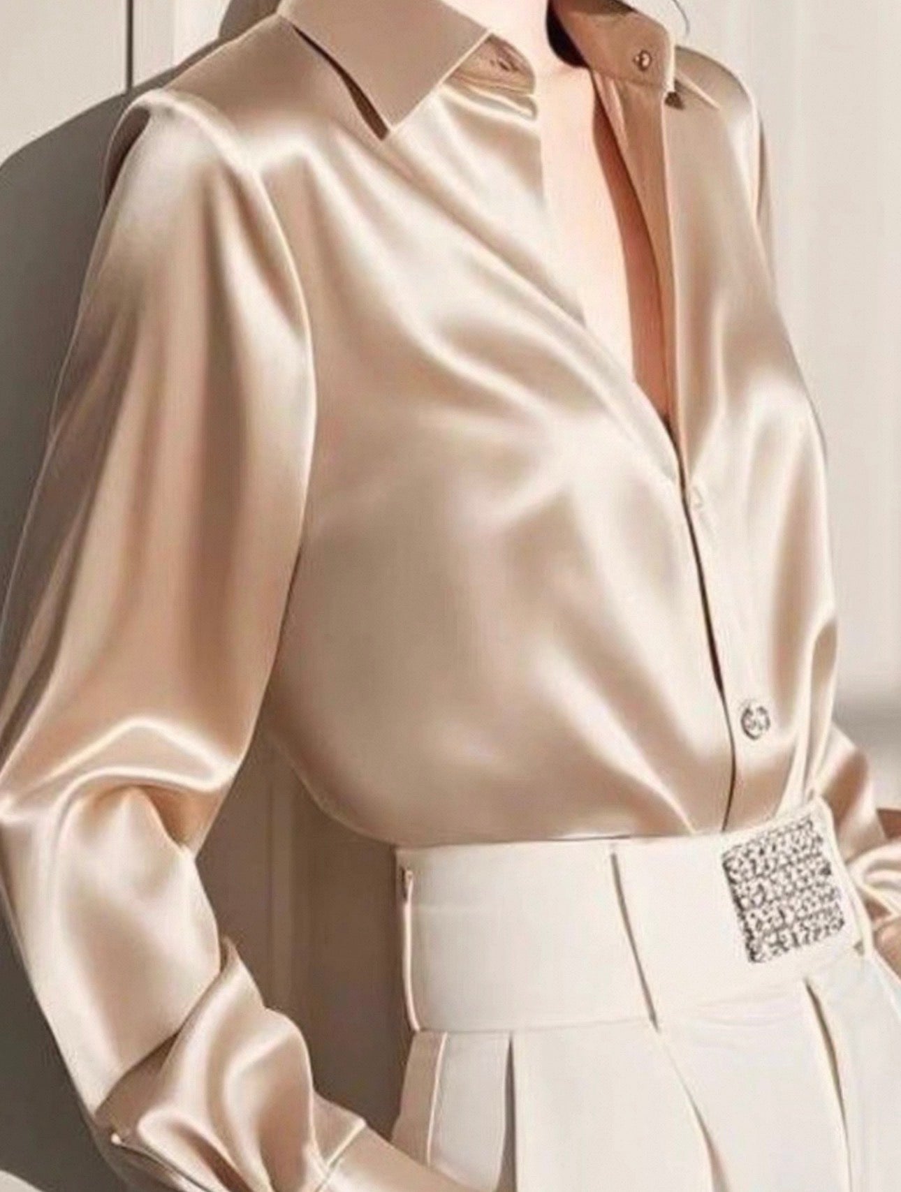 Polished Statement Collar Blouse