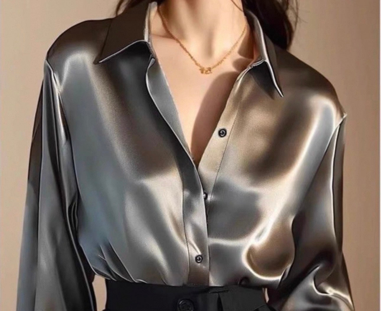 Polished Statement Collar Blouse