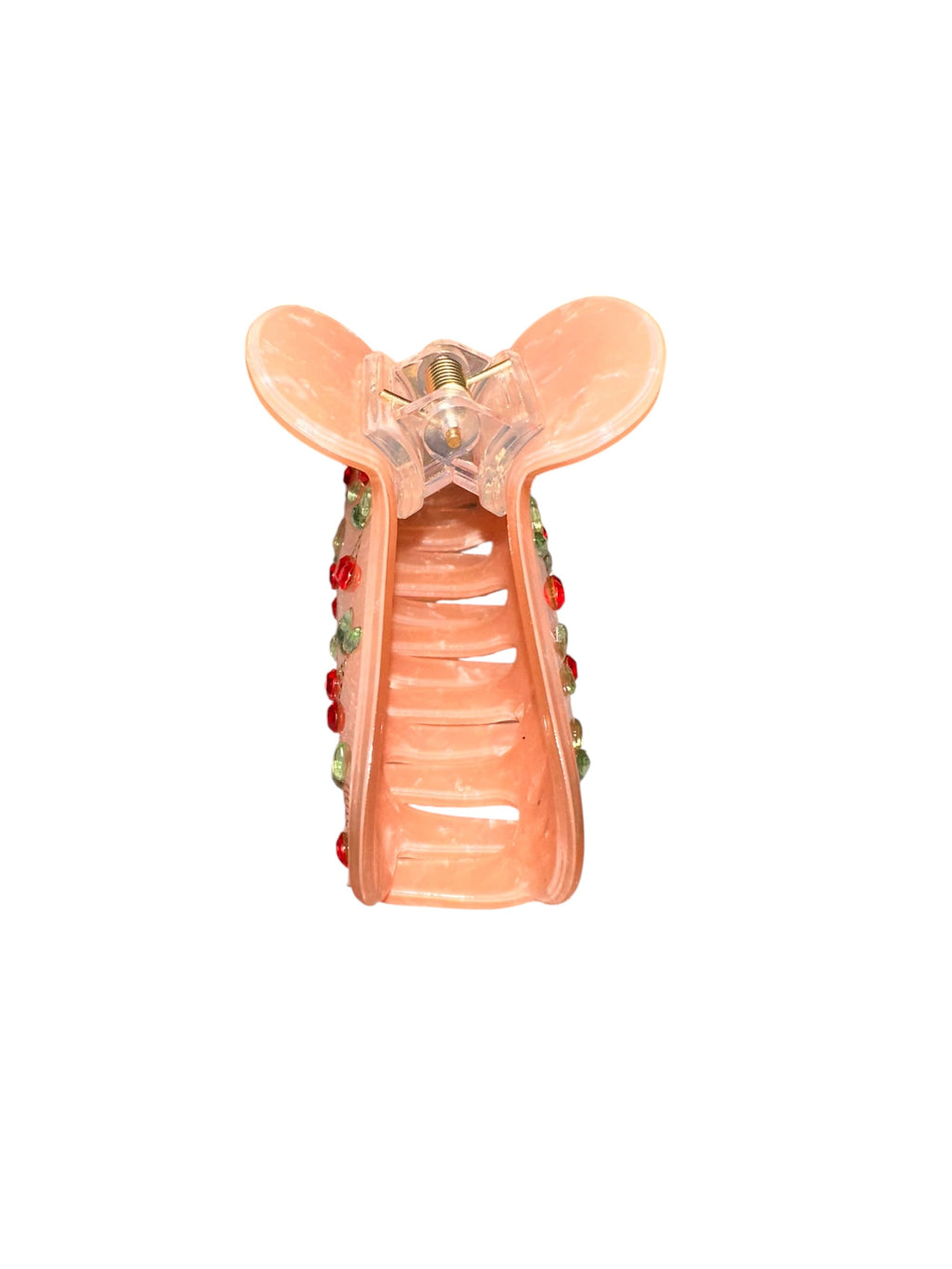 Blush Cherry Rhinestone Hair Claw Clip