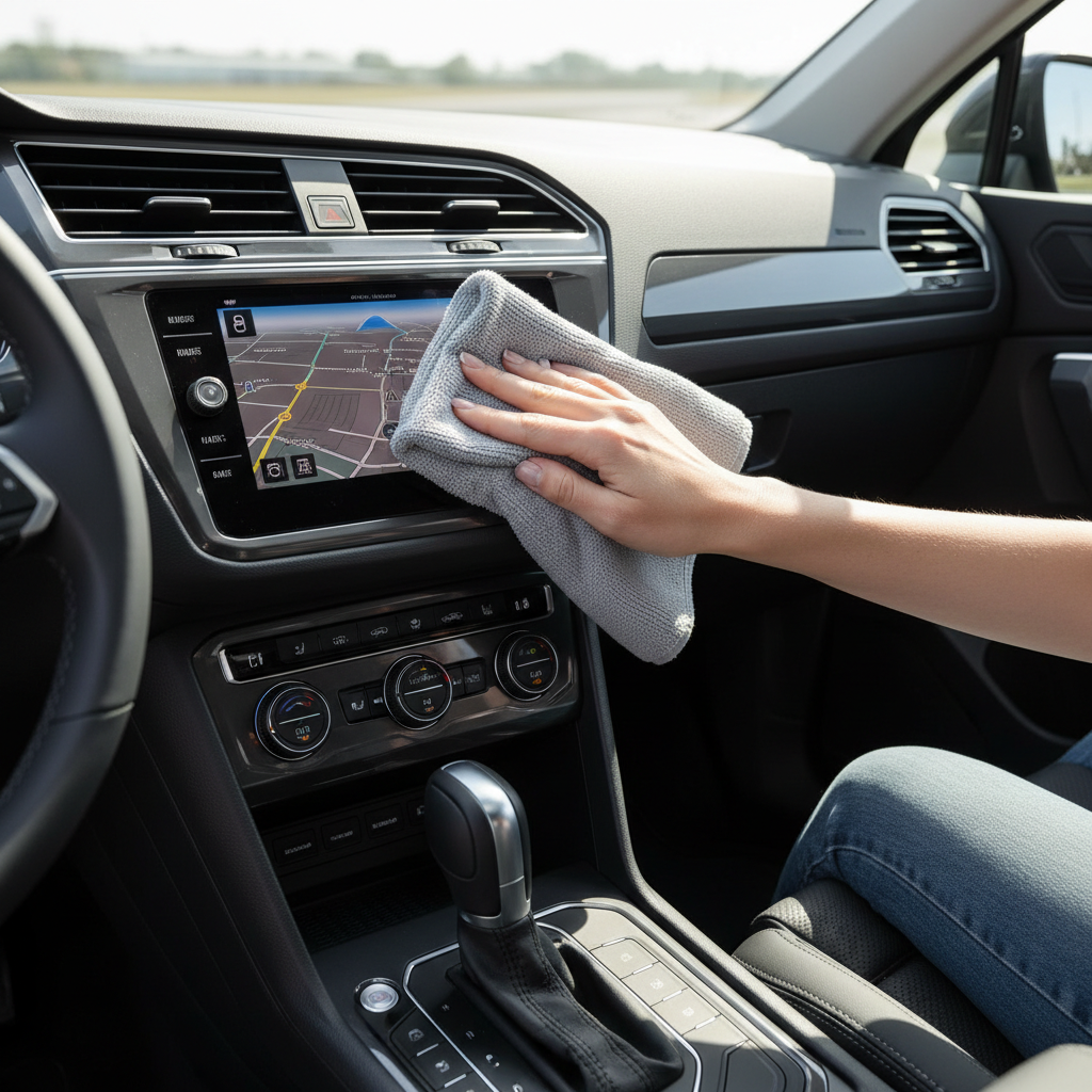 Volkswagen Interior Car Cleaning Kit — Detailing Brush, Microfibre Cloth & Storage Case