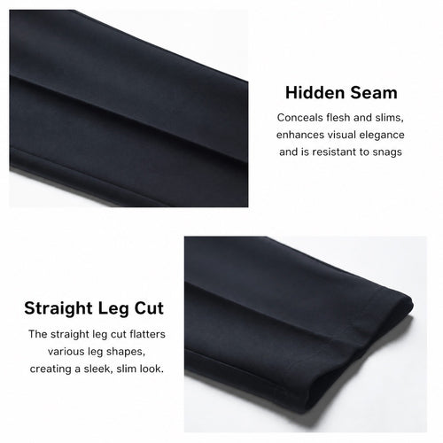 Black High-Waist Cropped Tapered Harem Trousers (Fleece-lined version)