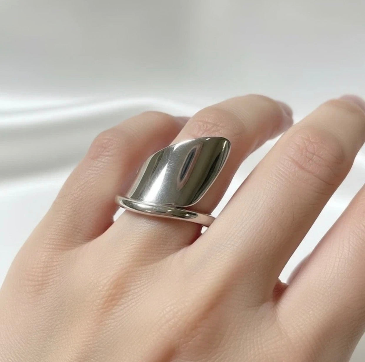 925 Sterling Silver Polished Shield Signet Adjustable Ring