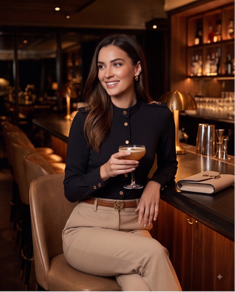 Black Military Epaulette Button-Down Bodysuit