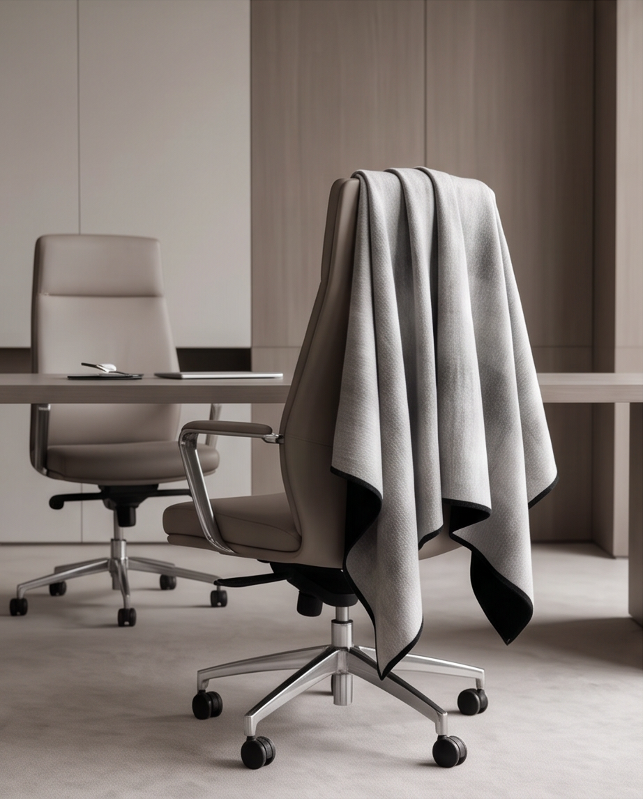 Reversible Grey & Black Poncho Cape