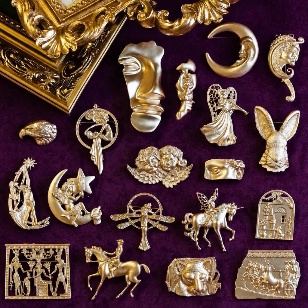 Free chest pin brooch included with every Poncho Cape purchase