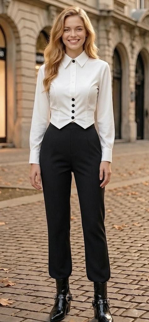 Monochrome Power Tapered Trousers