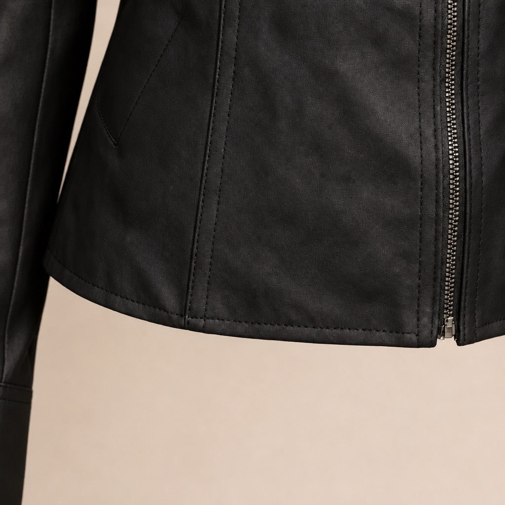 Black Military-Style Fitted Jacket - product spec sheet