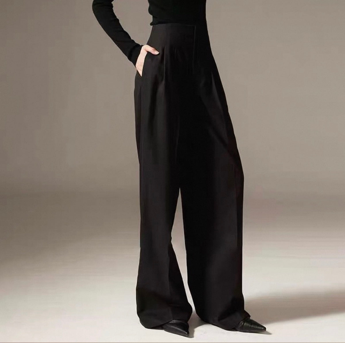 The No-Iron Executive Trouser - full length lifestyle shot on model
