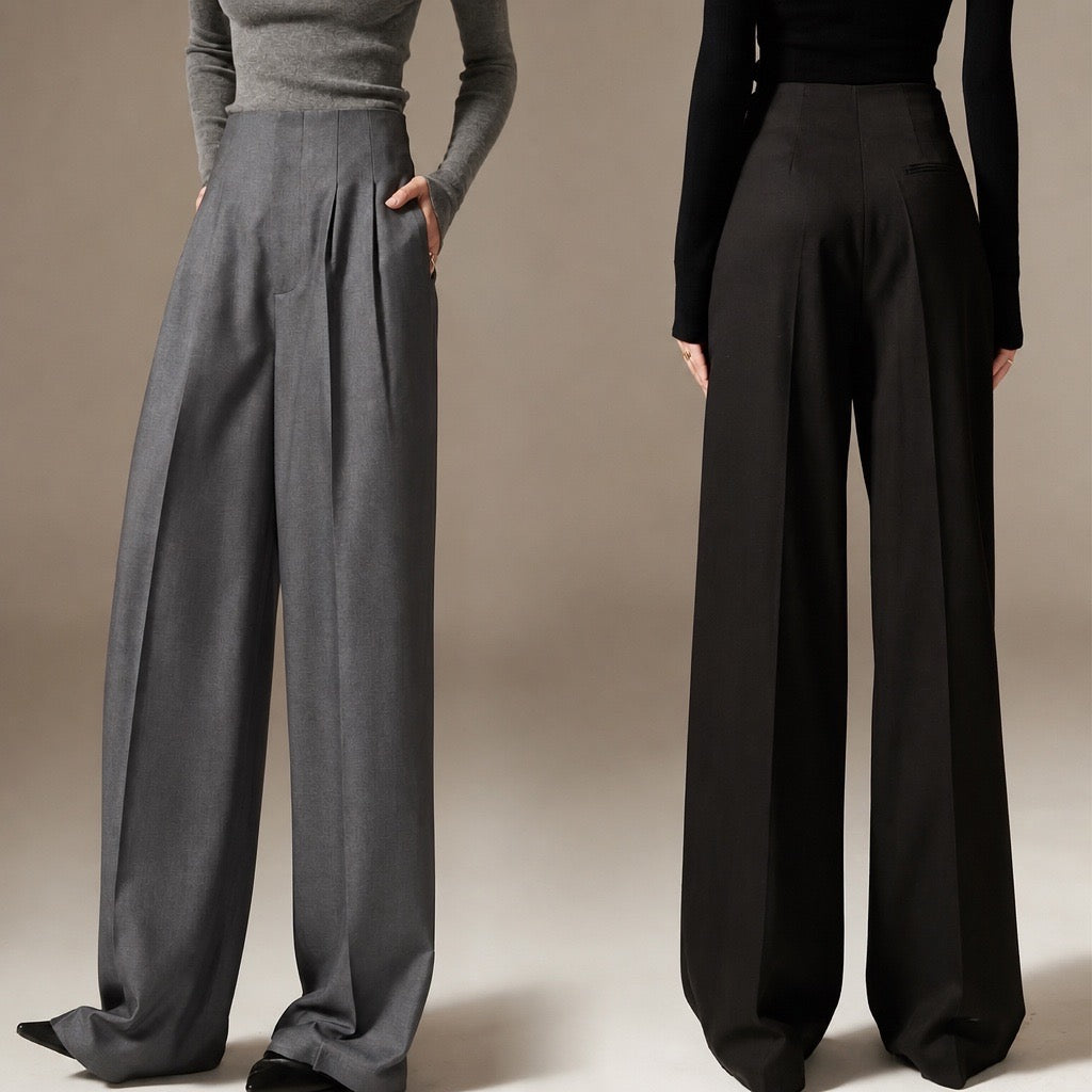 The No-Iron Executive Trouser - black colourway side detail