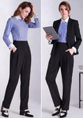 Black High-Waist Tapered Harem Trousers
