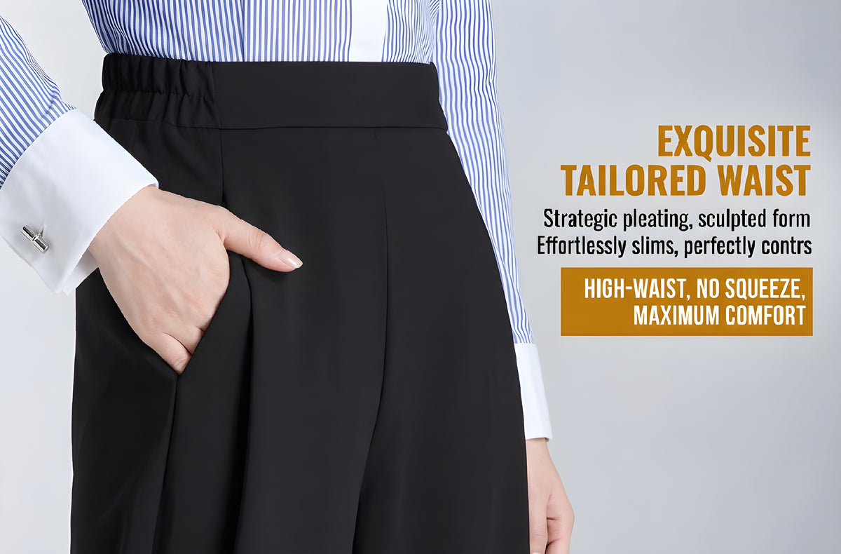 Black High-Waist Tapered Harem Trousers