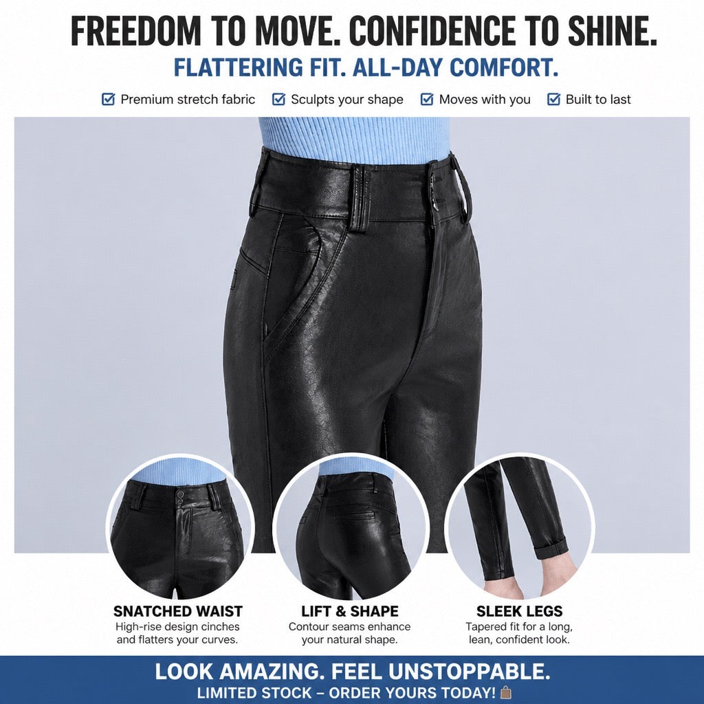 The Power Leg — Genuine Leather Skinny Trousers