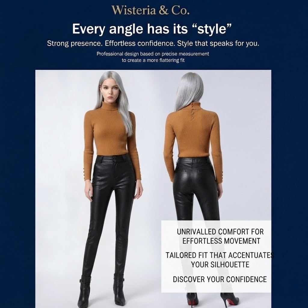 The Power Leg — Genuine Leather Skinny Trousers
