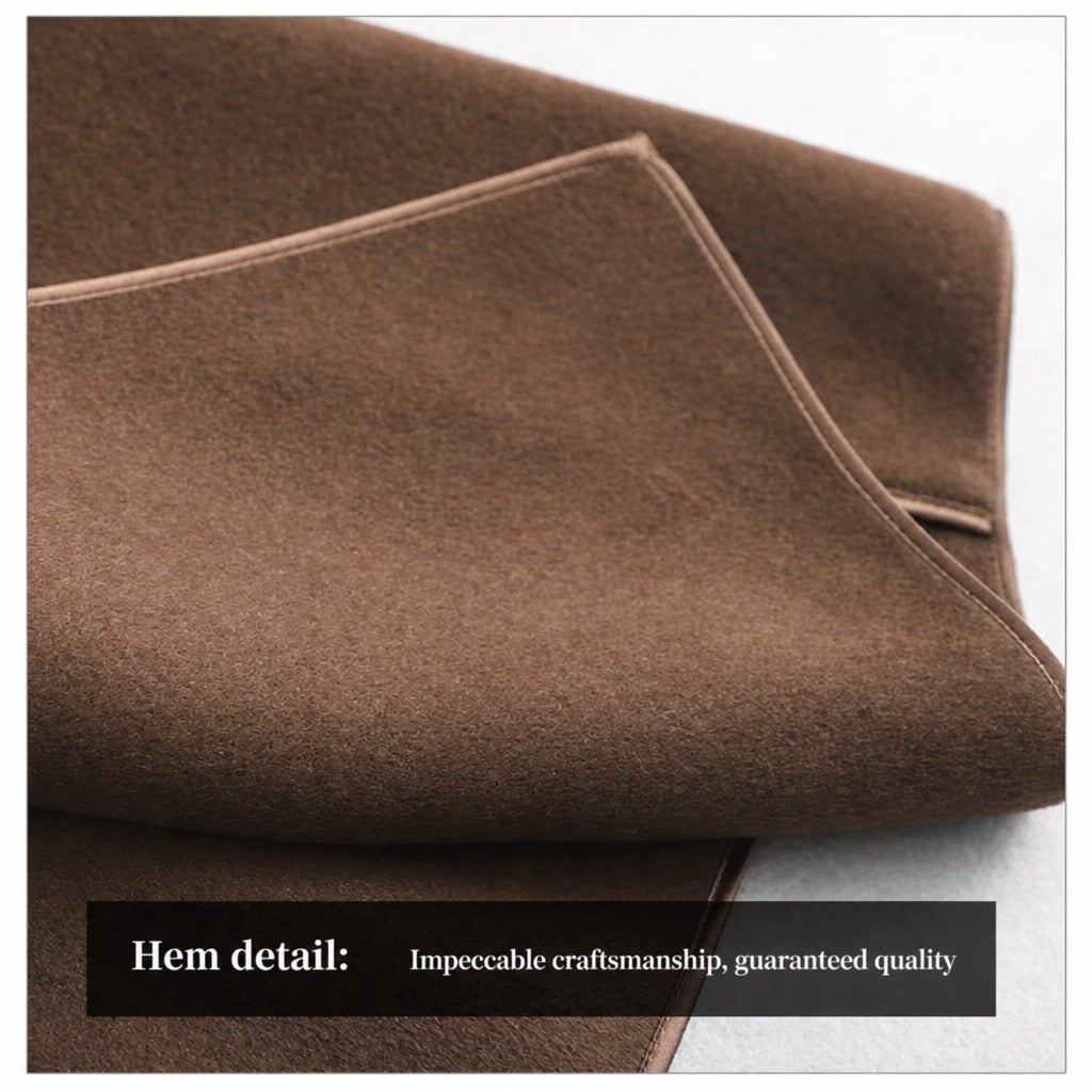 Virgin Wool Belted Midi Coat