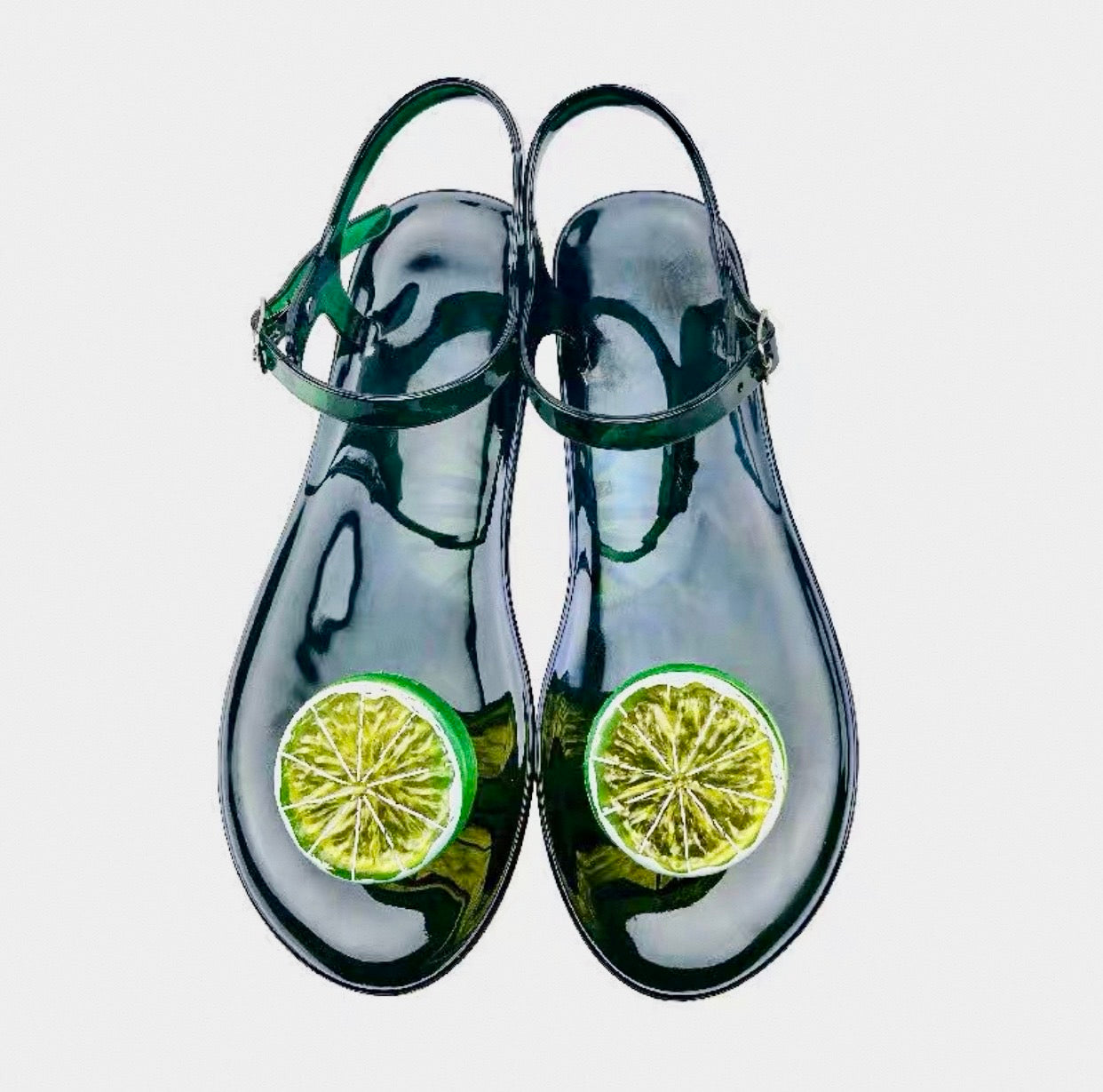 Midnight Lime Sandals