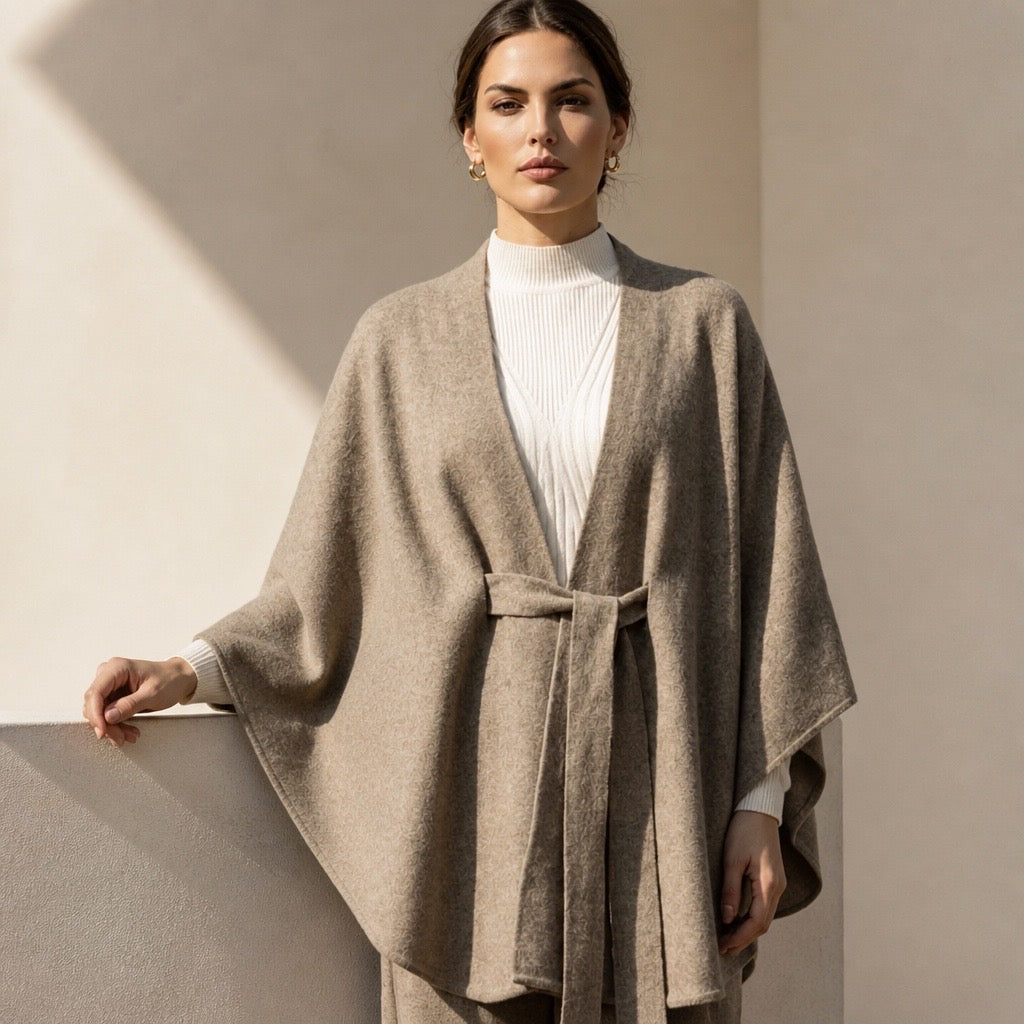 Cashmere Batwing Kimono Cape Wrap