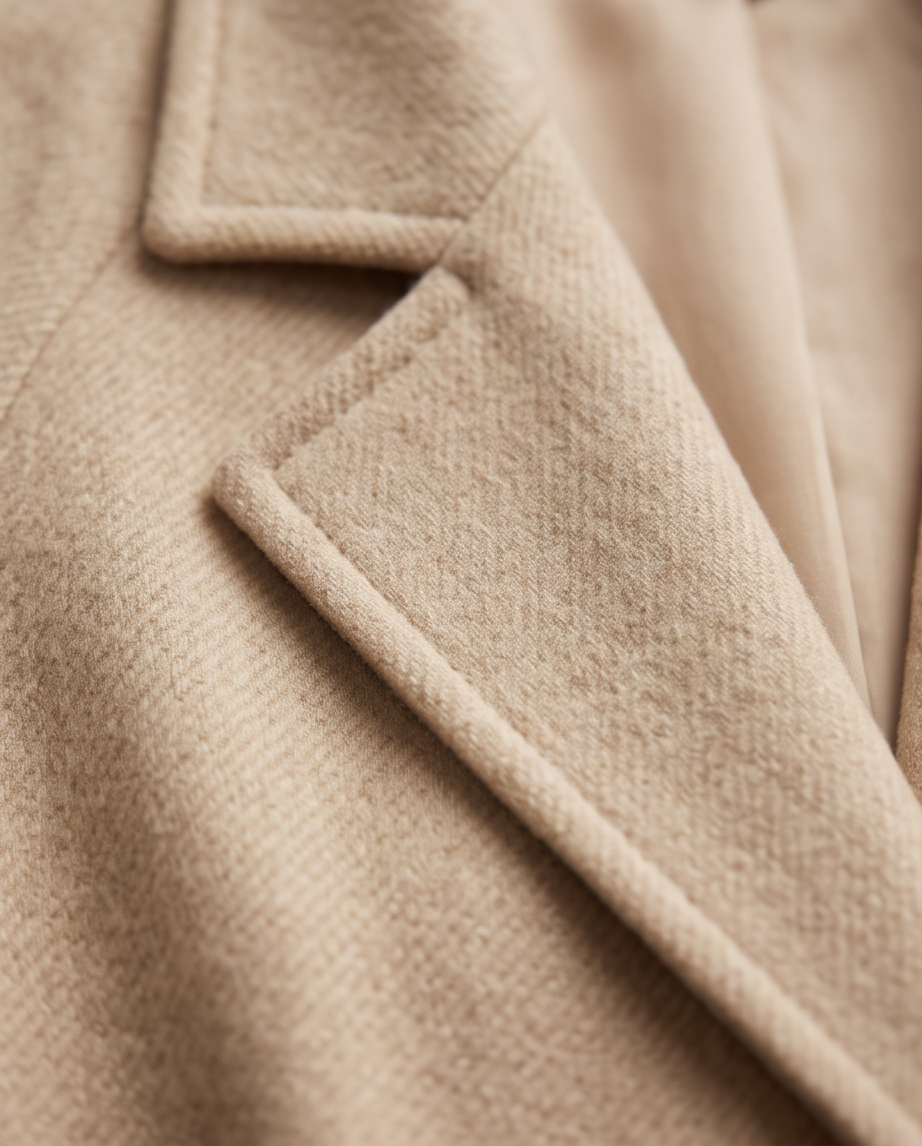 Wool Lapel Cape Poncho