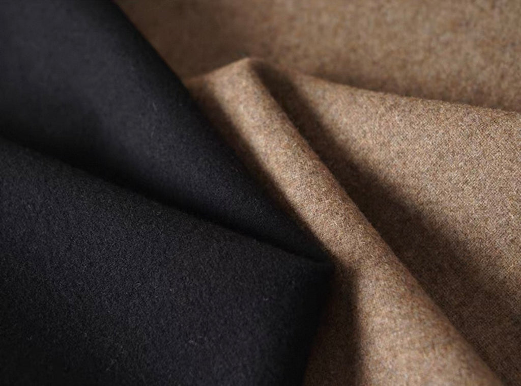 High-Waist Wide-Leg Wool Blend Suit Trousers