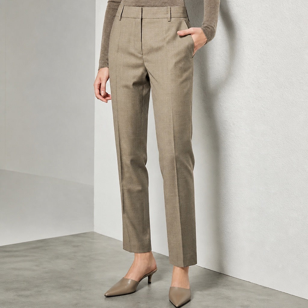 Khaki Taupe Italian Virgin Wool Tailored Suit Set