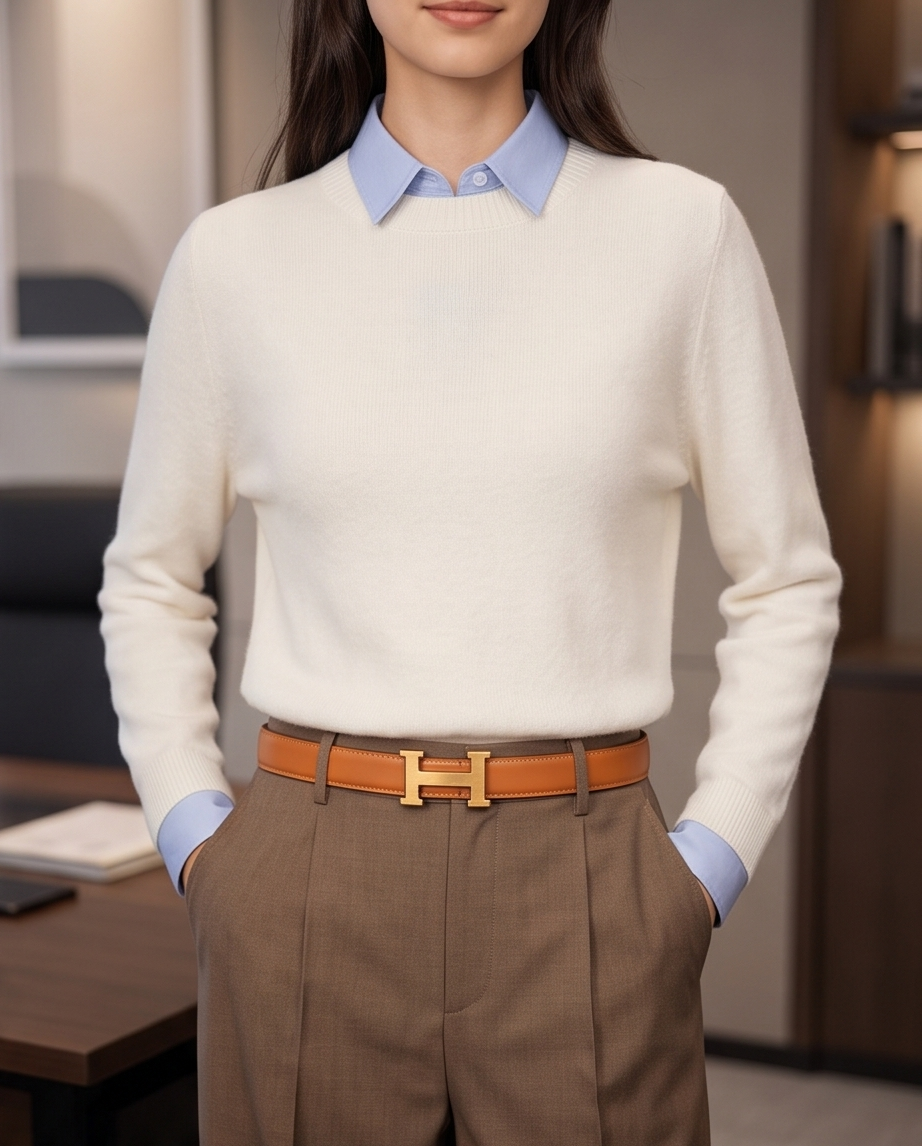 Barrington Fine Wool Wide-Leg Trousers