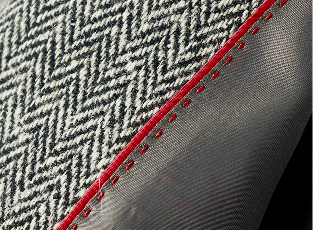 100% Wool Herringbone Sequin-Trim Blazer