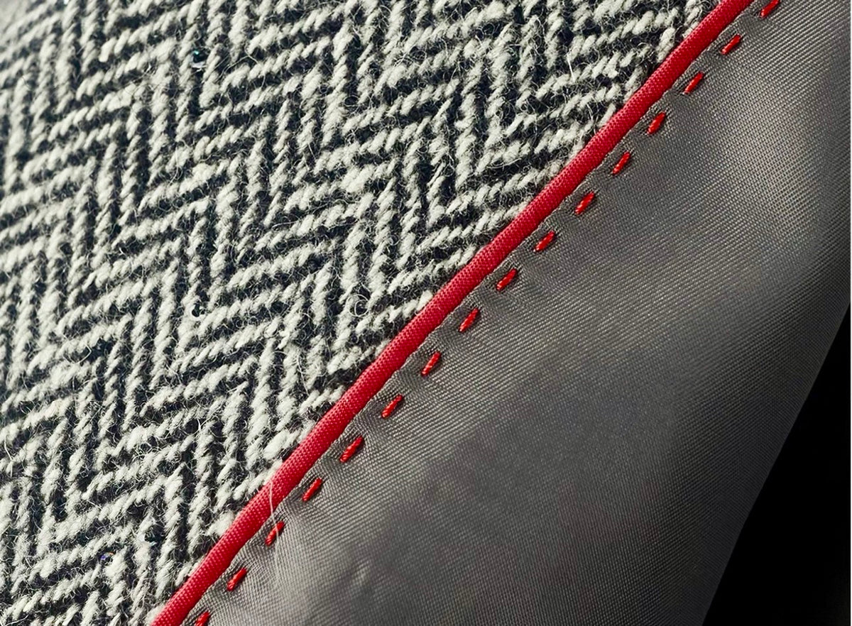 100% Wool Herringbone Sequin-Trim Blazer