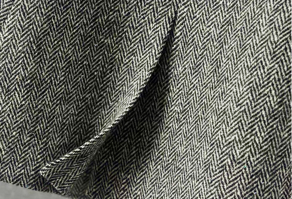 100% Wool Herringbone Sequin-Trim Blazer
