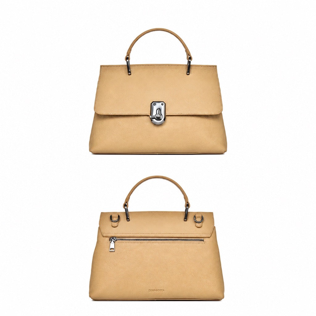 Full-Grain Leather Commuter Top Handle Bag