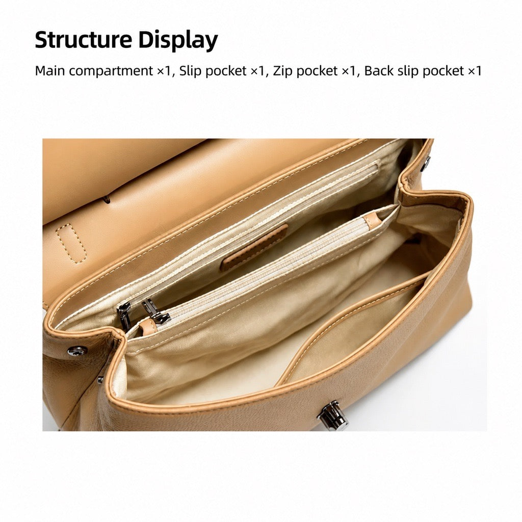 Full-Grain Leather Commuter Top Handle Bag
