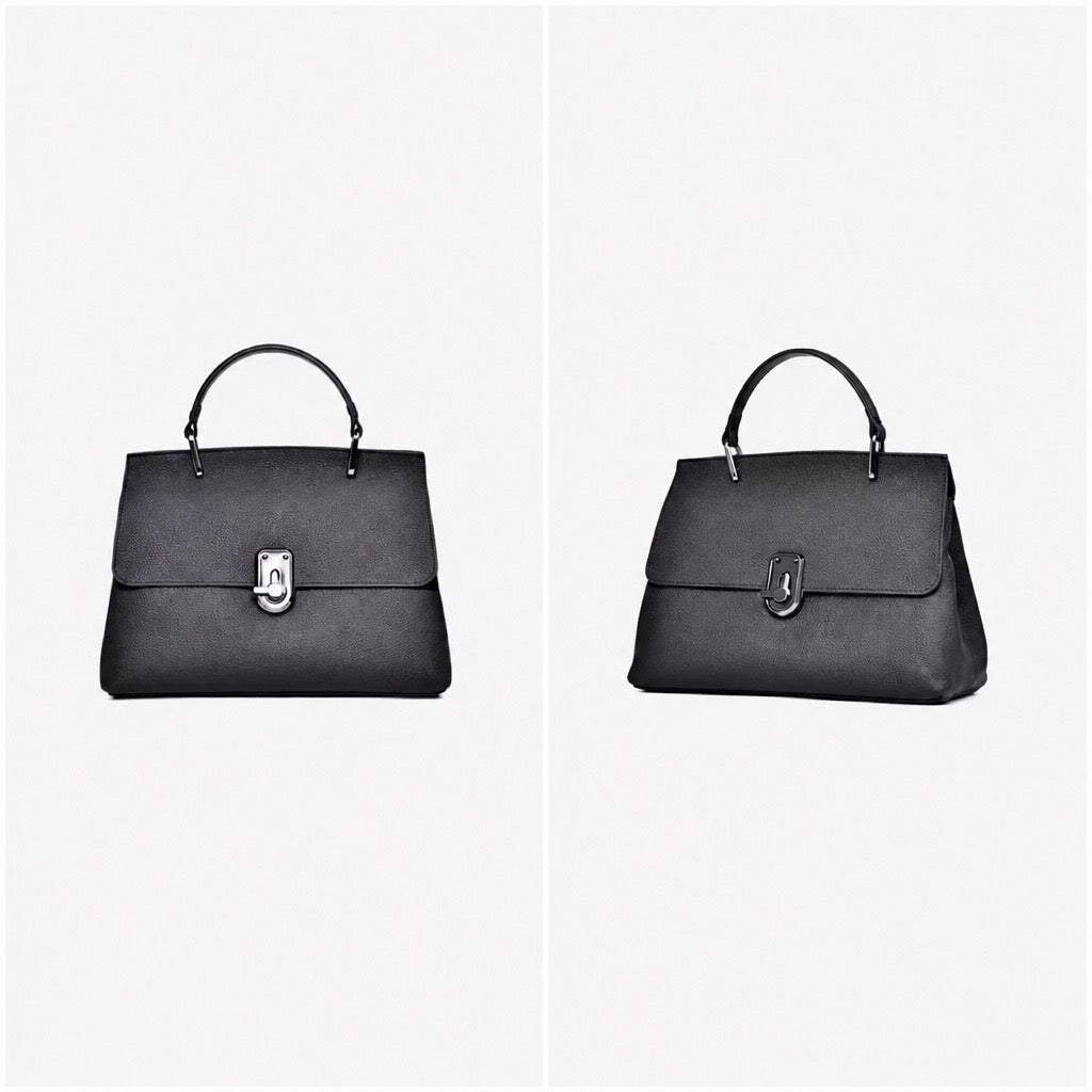 Full-Grain Leather Commuter Top Handle Bag