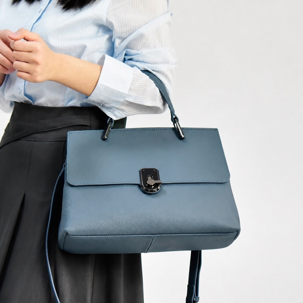 Full-Grain Leather Commuter Top Handle Bag