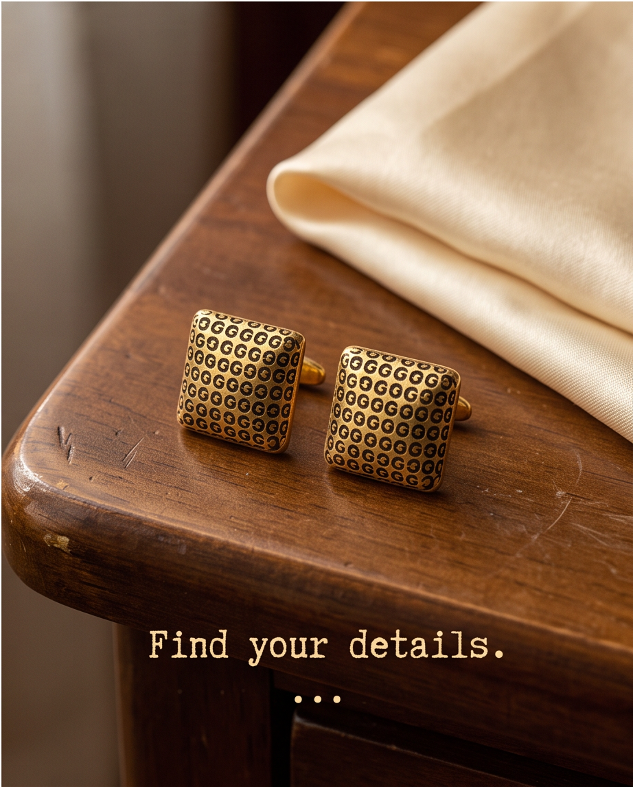 Gold-Tone Puffed Square G-Monogram Stud Earrings