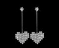 Crystal Heart Drop Earrings