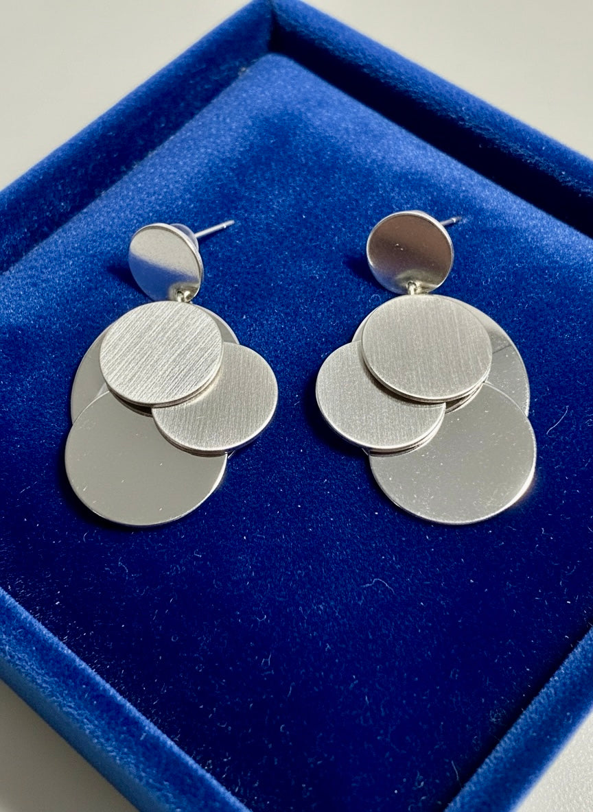 Multi-Disc Drop Earrings