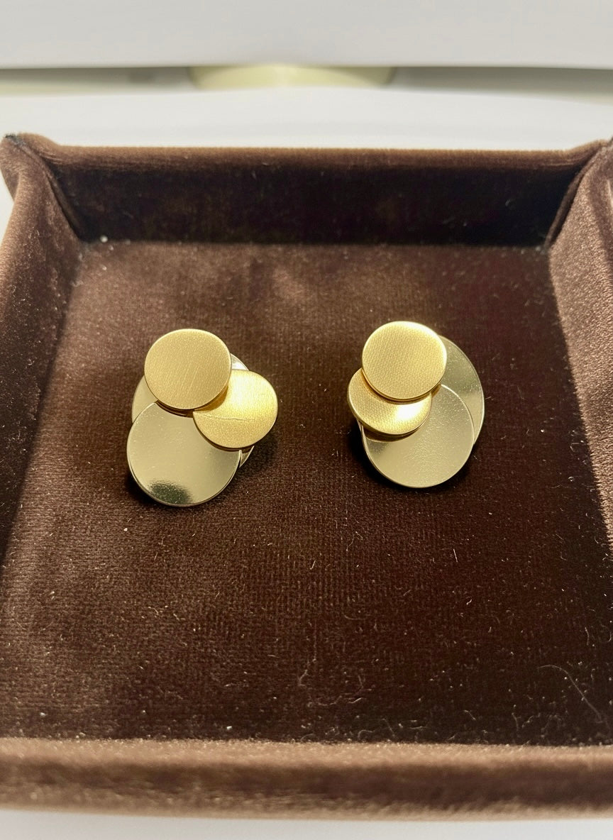 Multi-Disc Drop Earrings