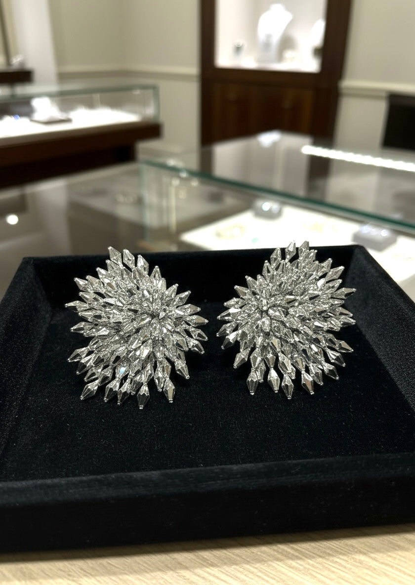Crystal Starburst Stud Earrings