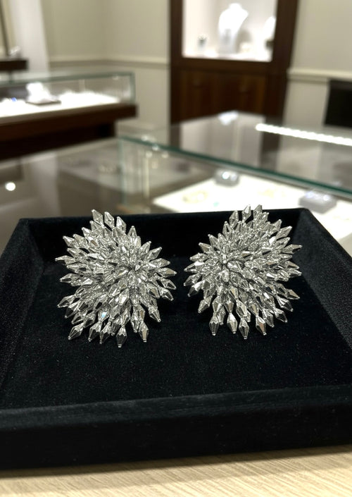 Crystal Starburst Stud Earrings