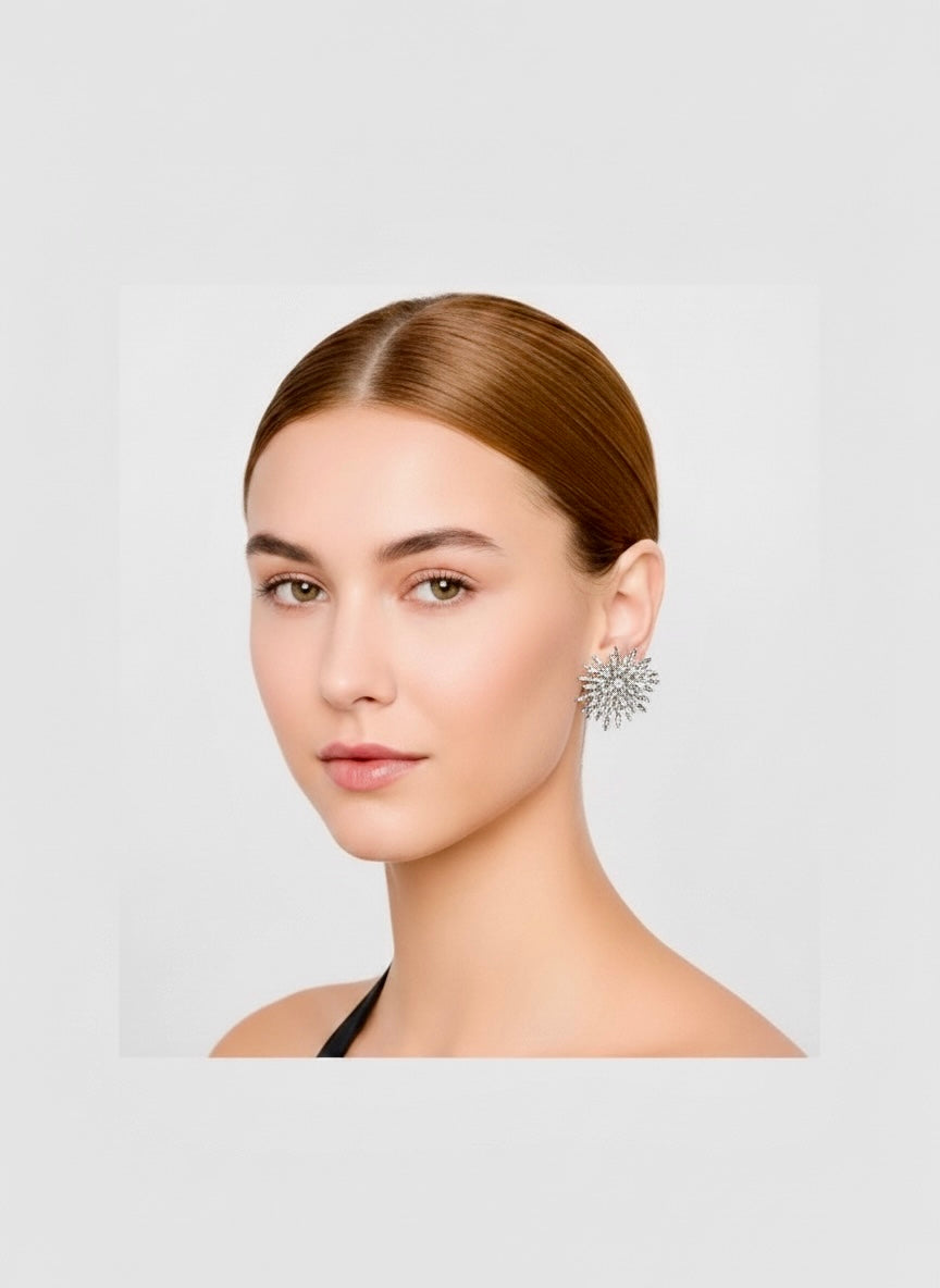 Crystal Starburst Stud Earrings