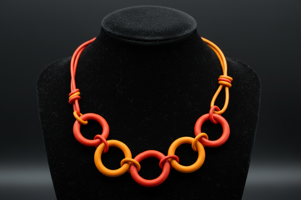 Colour-Pop Circle Link Necklace