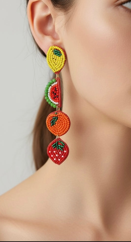Fruit Fiesta Beaded Drop Earrings