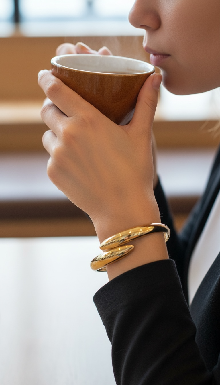 Gold Wrap Claw Bangle