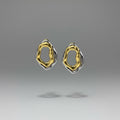 Gold Molten Hoop Earrings