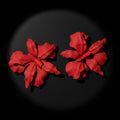 Oversized Hibiscus Flower Stud Earrings
