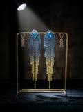 Azure to Gold Fringe Drops